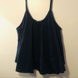 Navy Flowy Summer Boutique Tank Top